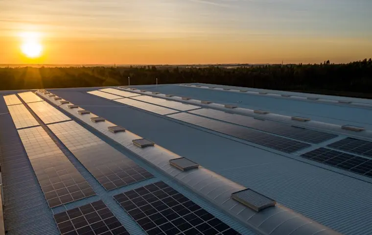 Zonnepanelen op een plat dak